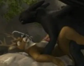 Reindeer and Pterosaur Gay Sex